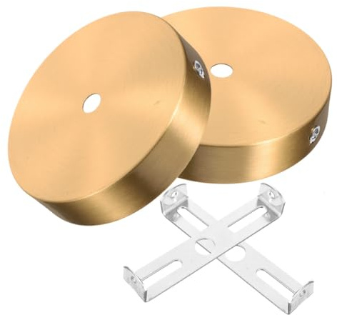 Anneome 2 Pezzi Rosone in Rame per Lampadario, Base Stabile e Facile da Sostituire, Copertura per Lampada da Soffitto in Stile Vintage per Decorazione Casa e Camera