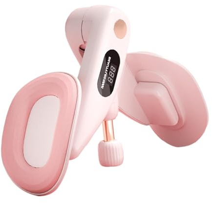 Lårtränare med räknare fitness toner anti-glid bäcken muskeltränare rosa, 32 x 18 cm