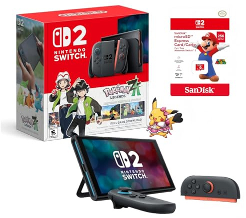 Nintendo Switch 2 + Pokémon Legends: Z-A Switch 2 Edition Bundle + 256GBMicro SD Card