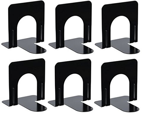 Bookend Supports - Business Source - Black (6 Pairs, Small)