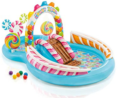 Intex Candy Zone Inflatable Play Center, 116 X 75 X 51, for Ages 2+ Blue