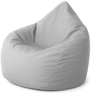 PATCH HOME Sitzsack Tropfenform - Grau für In & Outdoor XXXL 480 Liter - mit Styropor Füllung in 25 versch. Farben und 3 Größen