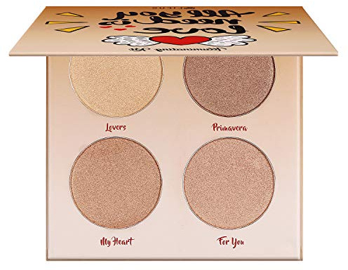Glow Kit 4 Color Illuminator Love Light Highlighter & Bronzer Shimmer Face Matte Palette