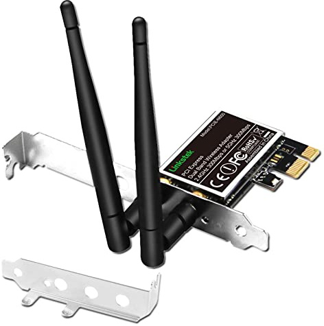 LinksTek Wireless N 600Mbps (2.4GHz 300Mbps and 5GHz 300Mbps) PCIE WiFi Adapter, PCIE WiFi Card, QUALCOMM Atheros AR946X Wireless Network Adapter for Windows 10 8.1 8 7 XP Desktop PCs (PCIE-N600)