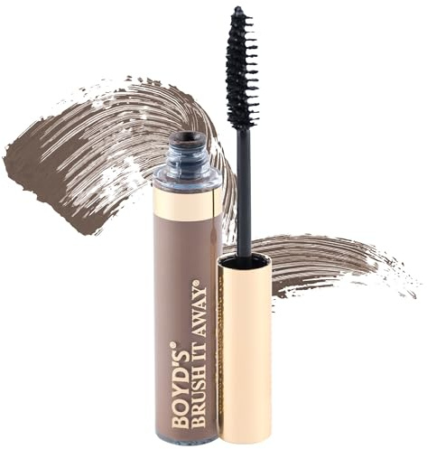 Boyd’s Brush It Away | Grey Hair Root Touch Up for Women & Men | Temporary Hair Color Mascara | Quick-Dry Water-Resistant Concealing Formula | Light Brown