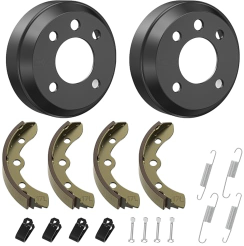 CLUBRALLY Golf Cart Brake Drum/Hub and Brake Shoes Spring Kit, Fits Club Car DS 1981-1994, OEM#4263, 1011137, 101146302, 101816301