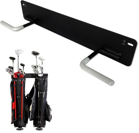 StoreYourBoard BLAT 2 Bag Golf Rack Garage & Home Storage Hooks, Mounted Hanging Organizer, Golf Bags & Accessories