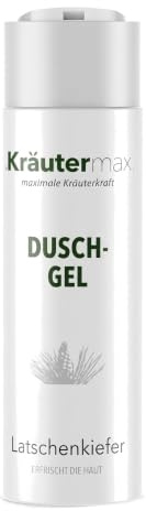 Kräutermax Latschenkiefer Duschgel mit Latschenkieferöl Duft 1x 250 ml - Erfrischende Pflege und Schonende Reinigung für Jeden Hauttyp