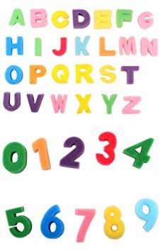 STOBOK Schwamm für Jungen und Mädchen 26 Buchstaben 0–9 Ziffern Alphabet Malschwamm Stempelwerkzeug Sicher für Kleinkinder