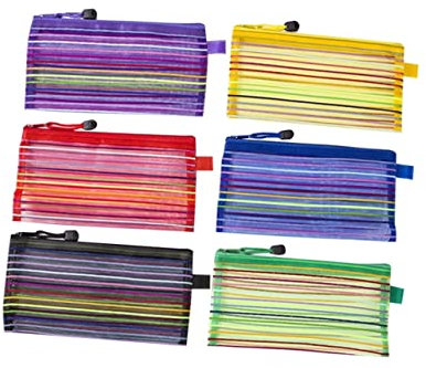 DOITOOL 12stücke Nylon-aktentasche Mit Reißverschluss Dokumententasche Für Büro Und Schule Beutel Aus Netzmaterial Feuchtigkeitsbeständige Aktentasche