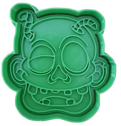 Tagliabiscotti.it - Zombie Testa Halloween - Cookies cutter - Formina - Stampo per biscotti o decorazioni torte in pasta di zucchero - 8cm x 8cm x 1,2cm