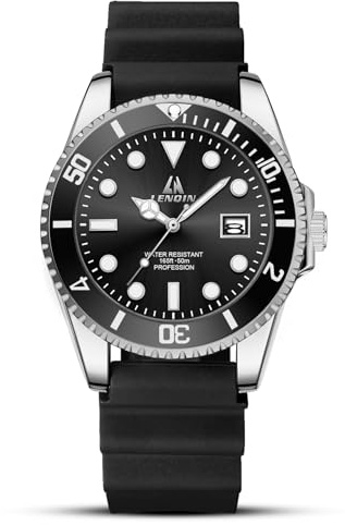 LN LENQIN Mens Watches Stainless Steel Waterproof Watch for Men