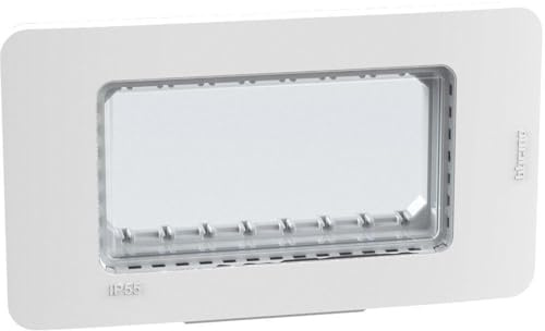 Matixgo Plaque Passe-câbles Ip55 4M Blanc (BTICINO code 28604W)