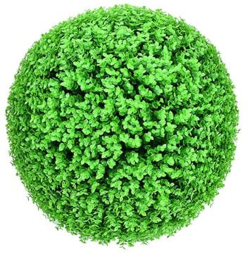 ATYUJKB Foglie Verdi Buxus Finto Palla 50cm, Palla di Bosso Realistico Foglia, Piante Artificiali da Interno E Esterno, Sfera Bosso Artificiale Sintetica, Palline di Plastica Verde