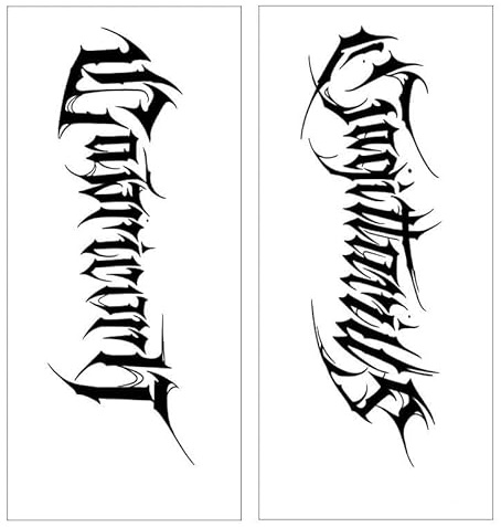 GoDdis 2 Pieces Of English Armband Herbal Temporary Tattoo Fake Tattoo Stickers Waterproof Men'S Long-Lasting Non-Reflective Temporary Tattoo Fake Tattoo S Lasting For Two Weeks