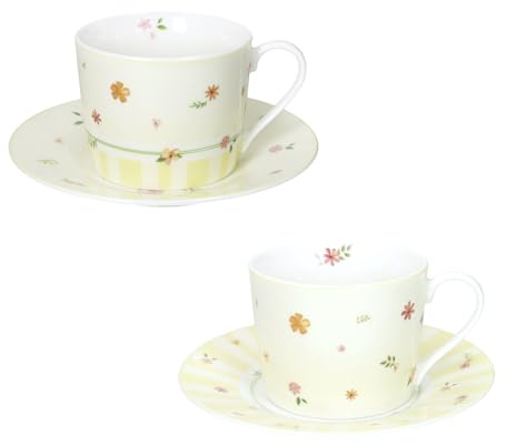 BRANDANI Polline Giallo Set 2 Pezzi Tazza tè 150ml Porcellana