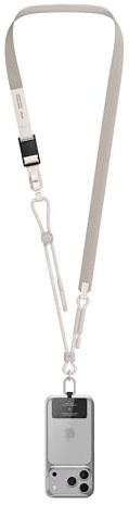 elago Phone lanyard Compatible with All Smartphones - 2 Type Phone Tabs, Adjustable Crossbody and Neck Strap with FIDLOCK Magnetic Buckle and Carabiner - Durable and Strong, Premium Material