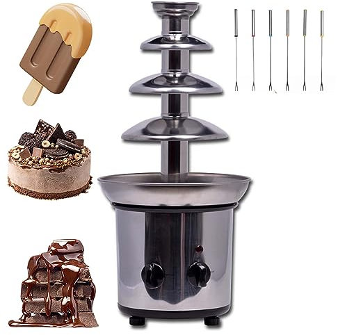 XCSCUK Chocolate Fondue Fountain, Wedding Chocolate Fountain Melting Tower, Suitable for Home, Party