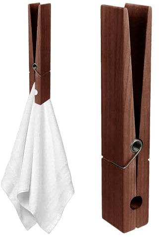 Molletta Gigante In Legno, Porta Asciugamani Gigante Per Molletta, Grande Clip Porta Asciugamani Da Bagno Con Molla, Mollette Decorative, Fermagli In Legno Salvaspazio E Robusto Per Soggiorno Camera