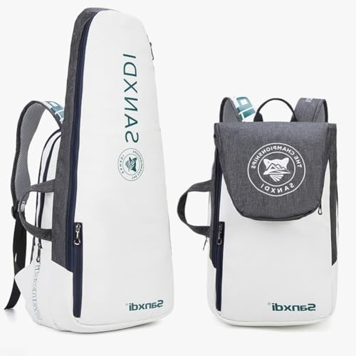 Daaxing Zaino da tennis, grande borsa per il trasporto di racchette da tennis con racchetta, scomparto per racchette da squash e badminton (grigio)