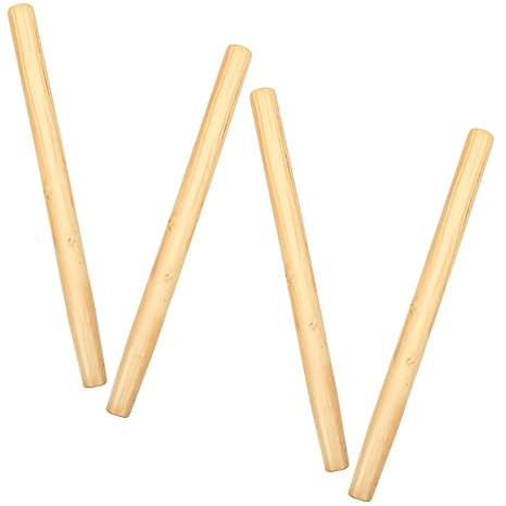 POPETPOP 4pcs Wooden Tool Handles Replacement Set for Garden Shovels Hoes Sickles, Acacia Wood Material, 35-40cm Long Practical Grip for Lawn and Patio Hand Tools