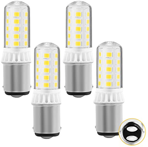 B15D LED Lampe 12V-24V AC, 3W 400 Lumen, Flimmerfrei, CRI85 – B15 Bajonett-Doppelkontakt Für Beleuchtung von Niederspannungsgeräten Boote, Garten- & Landschaftsbeleuchtung (Warmweiß 3000k, 4er-Set)