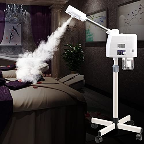 Gesichtsdampfer mit Heißnebelfunktion, DSYOGX Vertikaler Gesichtsdampfer Gesichtssauna, Face Steamer mit Heißer und Kalter Düse Dampfgerät, 750W Stand-Gesichtsdampfer, für Spa, Salon und zu Hause