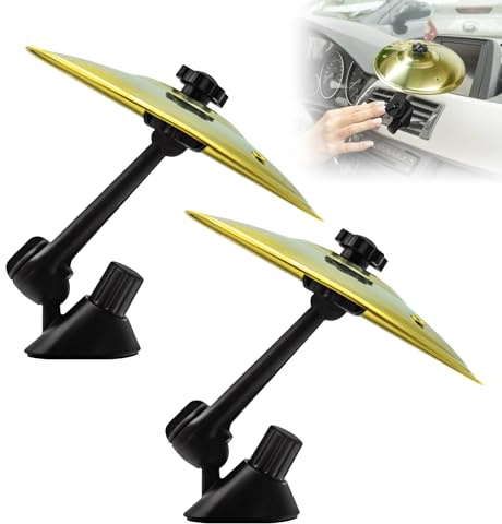 Platillo Bateria para Coche 2 pcs Platillos para el Coches Platillo para Coche Platos Bateria Coche Platillos de Choque para Coches Regalo para músicos Ideal para animar los atascos y viajes aburridos
