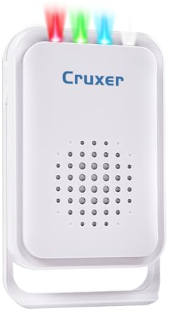 Cruxer Bewegungsmelder-Alarm, Funk-Türklingel mit Bewegungsmelder für Zuhause, Geschäft, Geschäft, Erinnerung an Pflegekräfte für Senioren, USB/Batterie, Vibration (nur Empfänger)