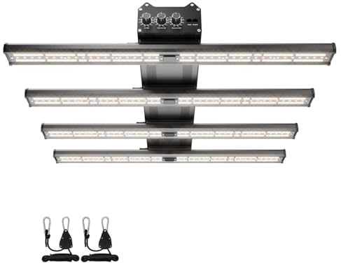 TURBOWUCHS Turbo3000 LED Grow Lampe 320W, Vollspektrum IR UV Pflanzenlampe, Dimmbar Mit Timer, Energieeffiziente Indoor Wachstumslampe Passend 90x90cm 120x120cm Growzelt
