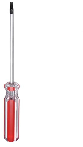 QUARKZMAN Cacciavite A Stella Torx aimanté 5x100mm Asta T20 Testa A 6 Punte In Acciaio Con Impugnatura Antiscivolo Per Riparazioni E Miglioramenti Elettrodomestici, Rosso