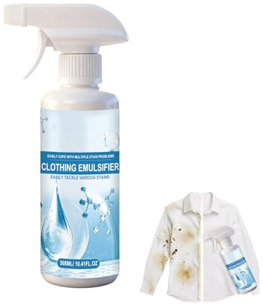 Emulsifiant Non Ionique pour le Détachage du Linge, Spray Détachant pour l'Huile des Vêtements, Détachant Universel Textile, Élimine Taches Tenaces Ravive les Couleurs Multi-Textiles & Matériaux