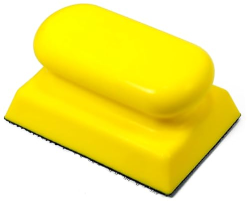 Lobamop Porte-Éponge à Poncer pour Bois, Métal, Plaques de Plâtre, Blocs de Ponçage 7 X 10 cm en Jaune.