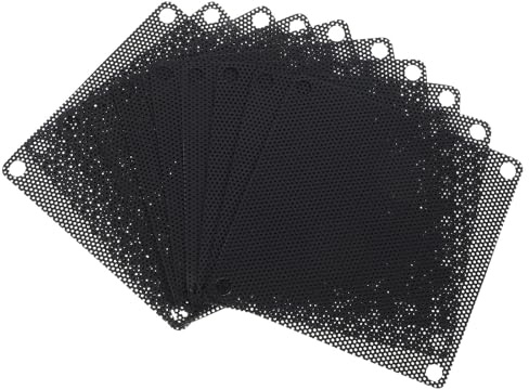 GATHINESS 10 Stück PC Gehäusefilter aus PVC Einfacher Einbau Schützt Elektronik Lüfterfilter für PC mit Sommeratmosphäre Schwarz 6cm Mesh Filter für Gehäuselüfter