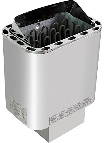 WelaSol Edelstahl Saunaofen Next von 6 kW/für finnische Sauna von 6-8 m³ / geeignet für externe Steuerung bis 9 kW/ohne WelaSol Saunasteine