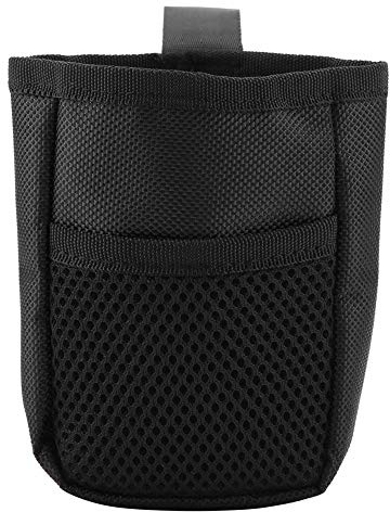 Smandy Futterbeutel für Hunde, Hund Leckerli Beutel Tragbare Pet Snack Tasche Multifunktionale Hundebeutel Pet Taille Beutel zum Gehen, Laufen, Training oder Reisen(Schwarz)