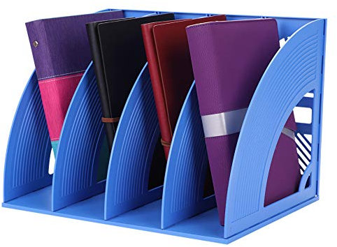 ITODA Dokumentenablage A4 Schreibtisch Organisator 4 Fächer Stehsammler Sortierablage Dokumente Bücher Ordner Ablagesystem Zeitschriftensammler Abnehmbare Papierablage für Büro Schule Arbeitszimmer