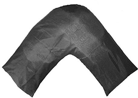 Gyulin Silky Soft Satin Soild Envelope Style V Shaped/Tri/Boomerang Pillow Cover Pillowcase Pillow Protector Cushion Cover for Orthopaedic/Pregnancy/Nursing Pillows,Only Cover No Insert Charcoal Gray