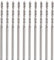AMONIDA Lot de 10 forets hélicoïdaux en acier rapide avec tige droite 1,75 mm pour fournitures industrielles