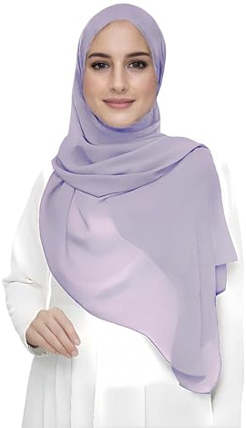 Lina & Lily Damen Muslim Premium Chiffon Hijab Kopftuch Schal aus Leicht Stoff