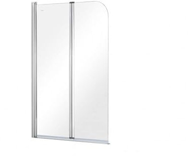 VBChome Faltwand Duschwand 90 x 140cm Chrom Duschabtrennung Spritzschutz Badewannenaufsatz Faltwand für Badewanne Modern Hoche Qualität