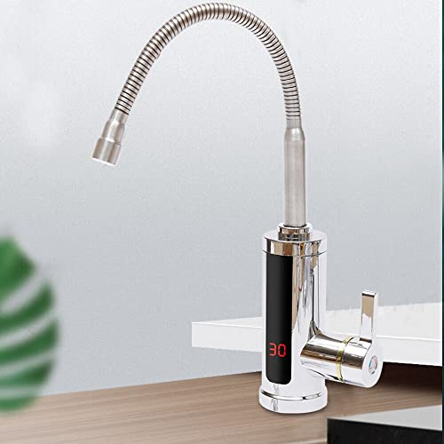 Led Électrique Robinet Cuisine Robinet Évier Mélangeur Immédiatement Chauffage Chauffe-eau instantané Chaud Froid Household Electric Faucet 360°Rotating Display Électrique Rapide Chauffe-eau