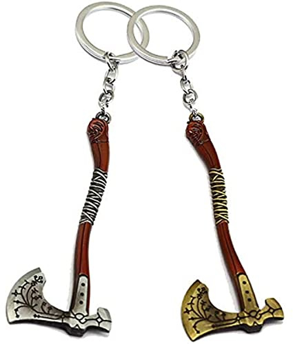 MayDee Leviathan Axt Modell Schlüsselanhänger Mode Schlüsselring Schlüsselkette Halter Llaveros Chaveiro Souvenir Geschenke 2pcs