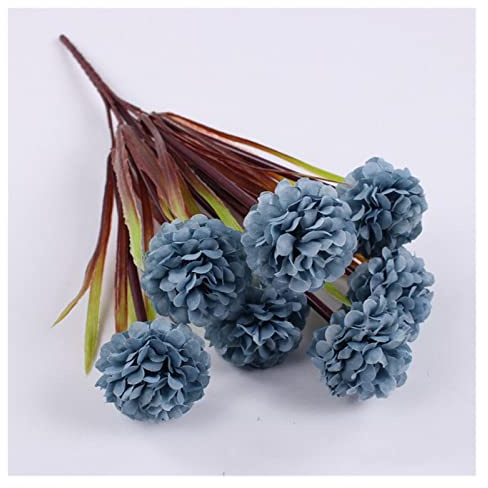 WAOCEO Fausses Fleurs Multicolore Soie Hortensia Fleur Artificielle Blanc Fleurs De Mariage Petit Bouquet Faux Fleurs Fête De Noël DIY Decoratio décoration de Fleurs artificielles (Color : K)