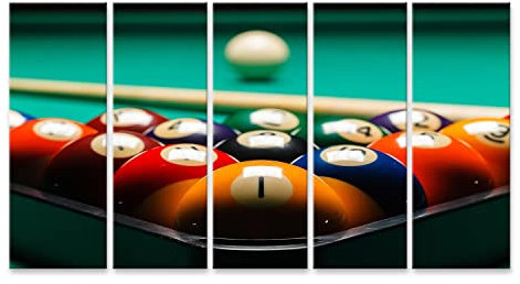 Bild auf Leinwand Billard Kugeln Billardtisch Wandbild Poster Kunstdruck Bilder