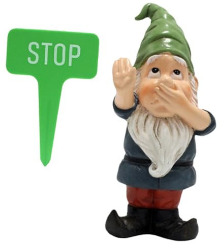 YARNOW Statue de GNOME de Jardin Amusante en Résine, Décoration Extérieure Unique pour Aménagement Paysager, pour Décor de Fête de Noël et Jardin