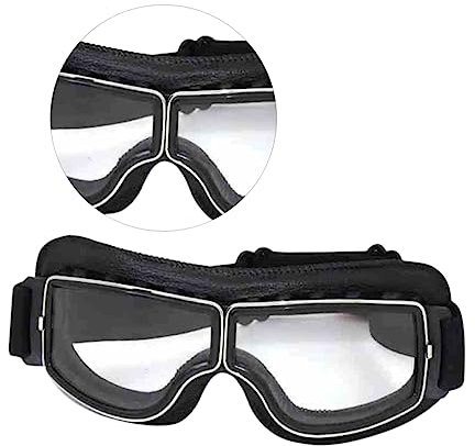 Supvox Schutzbrille Reitbrille mit Verstellbarem Gummibandpc Linsen Uv400-schutz Antibeschlag Winddicht für Ski Snowboard Mountainbike Outdoor