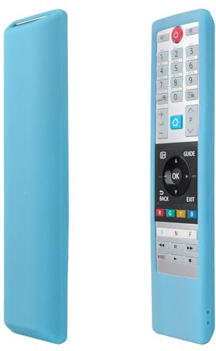 Funda Protectora de Silicona para Toshiba TV Mando a Distancia CT-8541 CT-8533 CT-8528, Antideslizante, Lavable - Azul Luminoso (Confirme el Grosor Remoto a Través de la Figura 2 Antes de Comprar)