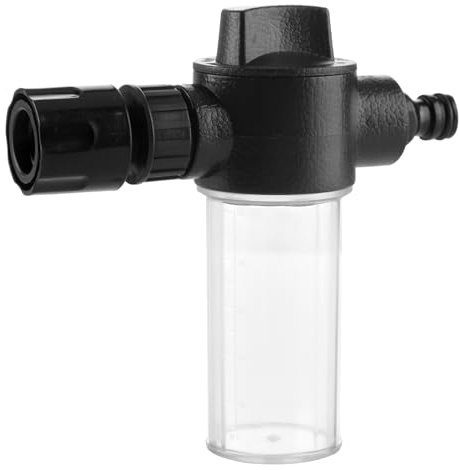 Adjustable Garden Hose Foam Water Sprayer High Pressure Water Gun with Jet Pot Soap Dispenser Nozzle Multi-Purpose Tool for Car Wash, Pet Shower, Lawn & Plant Watering Window Watering Cleaning