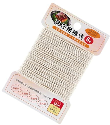 Ficelle de Cuisine pour Viande - Ficelle en Coton - Ficelle de Boucher pour la Cuisine - 30 m - Ficelle de Coton de Jardinage - Corde de Cuisine de qualité Alimentaire